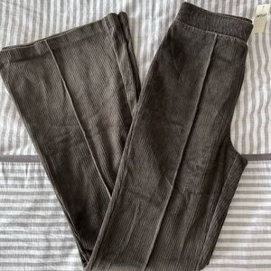 Aerie Olive Green Corduroy Flare Pants XXS